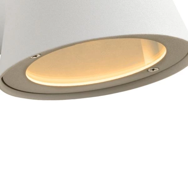 Lucide DINGO-LED - Applique murale Intérieur/Extérieur - LED Dim. - GU10 - 1x5W 3000K - IP44 - Blanc - détail 2